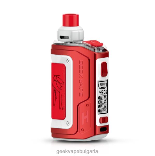 Vape Store GeekVape - GeekVape h45 (aegis hero 2) pod mod kit 1400mah 4ml rte издание (червено и бяло) NP82R98